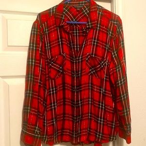 Rock and Republic Plaid Button up Long Sleeve Dress Shirt XL
